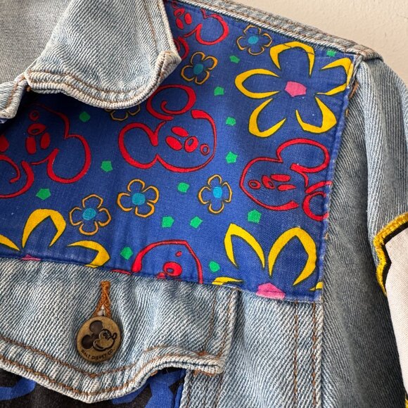 Vintage Mickey and Co Denim Jacket Patchwork - Picture 3 of 16